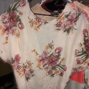 Cross back floral top